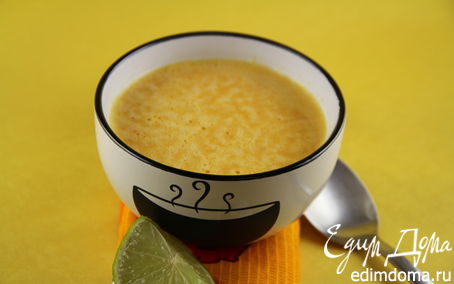 Рецепт Крем-суп из тыквы с лаймом и куркумой
