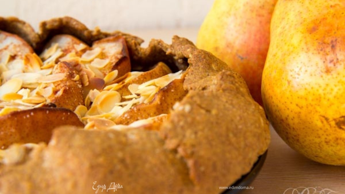 РЖАНАЯ ГАЛЕТА С ГРУШАМИ И МИНДАЛЕМ