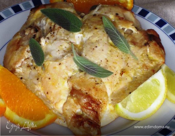 Куриная грудка в луково-апельсиновом маринаде