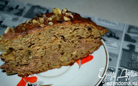 Рецепт Яблочно-ореховый торт с шоколадно-сметанным кремом