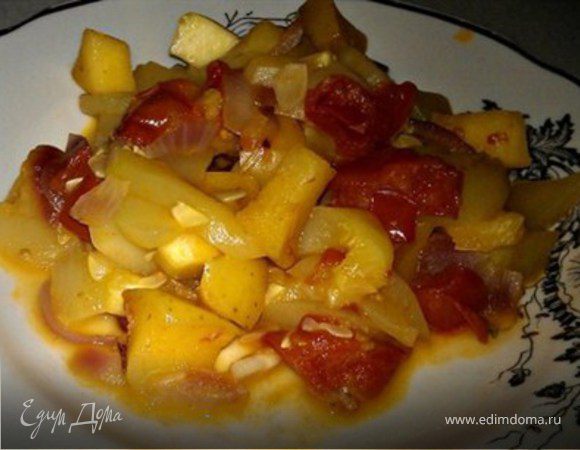 Гарнир из кабачков с яблоками Гарнир из кабачков с яблоками