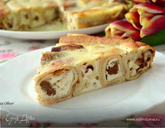 Блинная ванильная "Улитка" с творогом и изюмом + бонус "Крахмальные блинчики" Блинная ванильная "Улитка" с творогом и изюмом + бонус "Крахмальные блинчики"