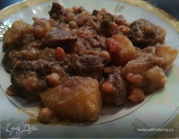 Картошечка, тушенная с барашком