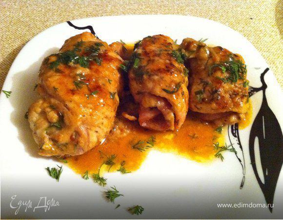 Куриные рулетики с имбирем