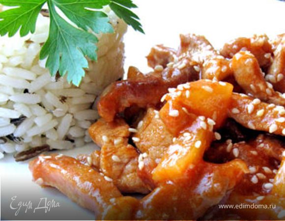 Свинина с ананасами в кисло-сладком соусе Свинина с ананасами в кисло-сладком соусе