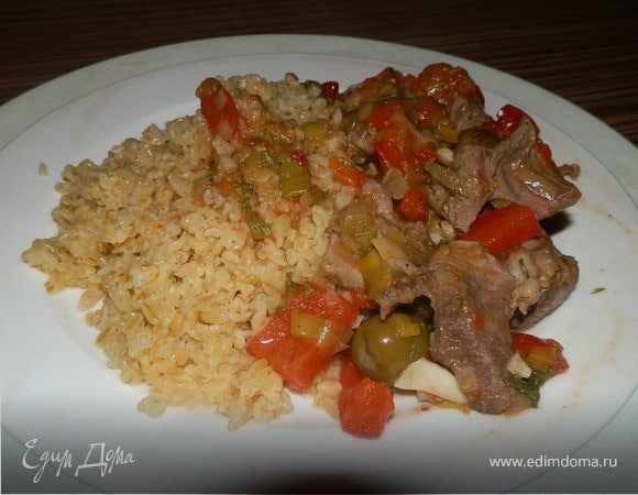 Булгур с идейкой и овощами