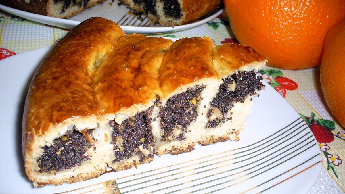 Маковый пирог-спиралька