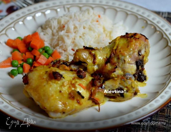 Куриные ножки с изюмом