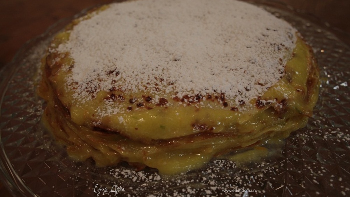 Блинный торт с лимонным кремом