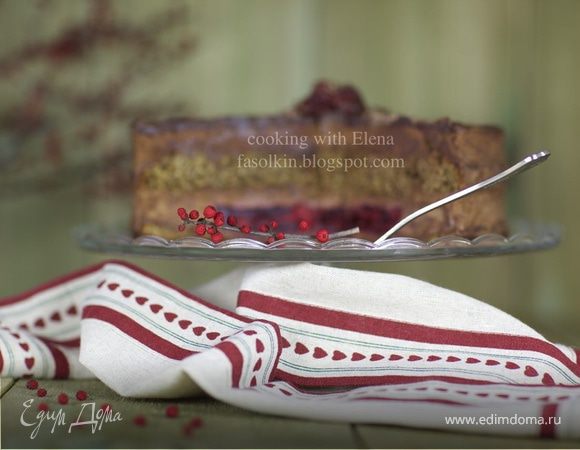 Трюфельный торт с "пьяными" вишнями