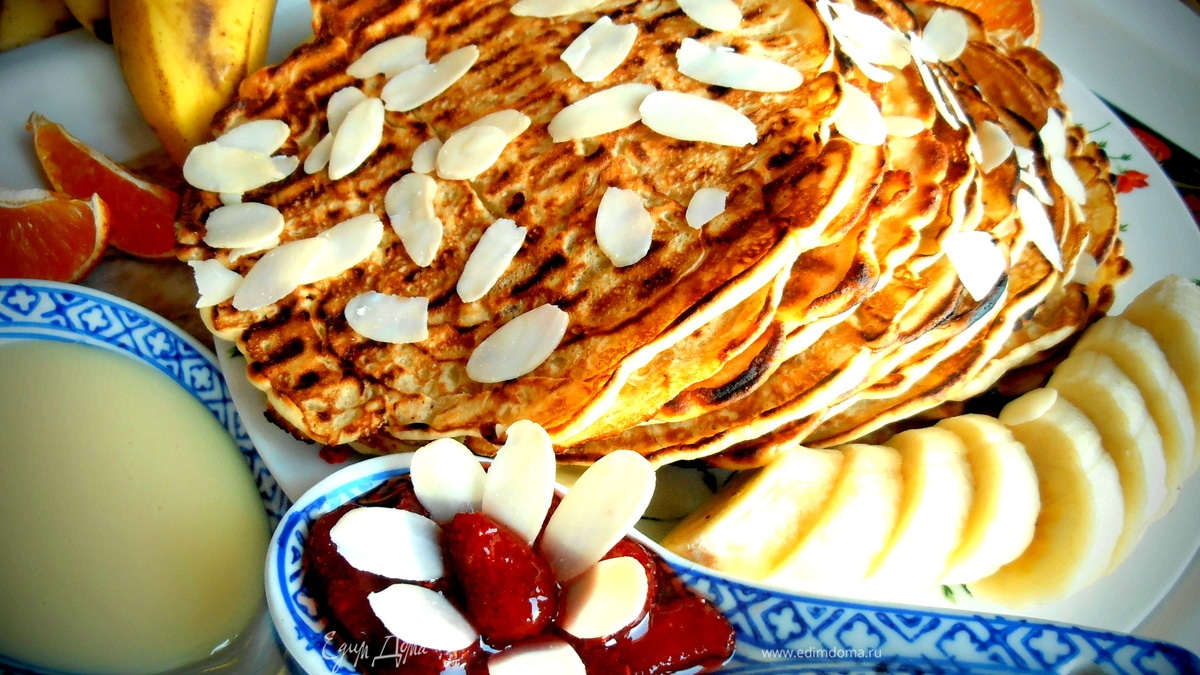 Миндальные блинчики на "вафельнице"