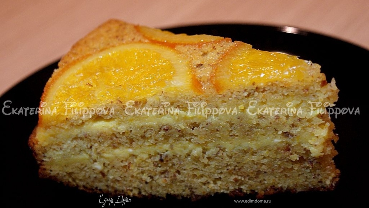 Апельсиновый торт с лимонно-апельсиновым кремом