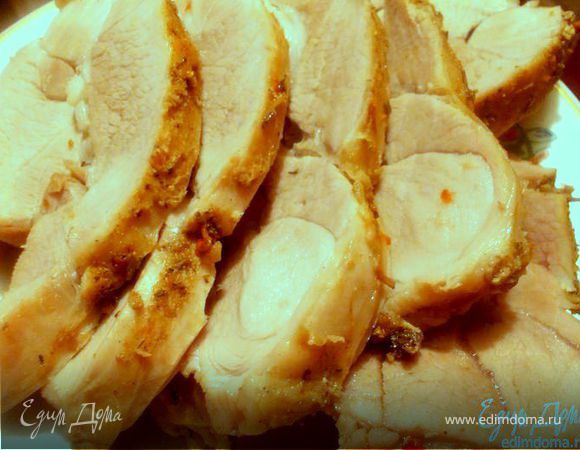 Пряная свинина с чесноком и оливковым маслом