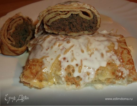 блинчики, фаршированные печеночной начинкой