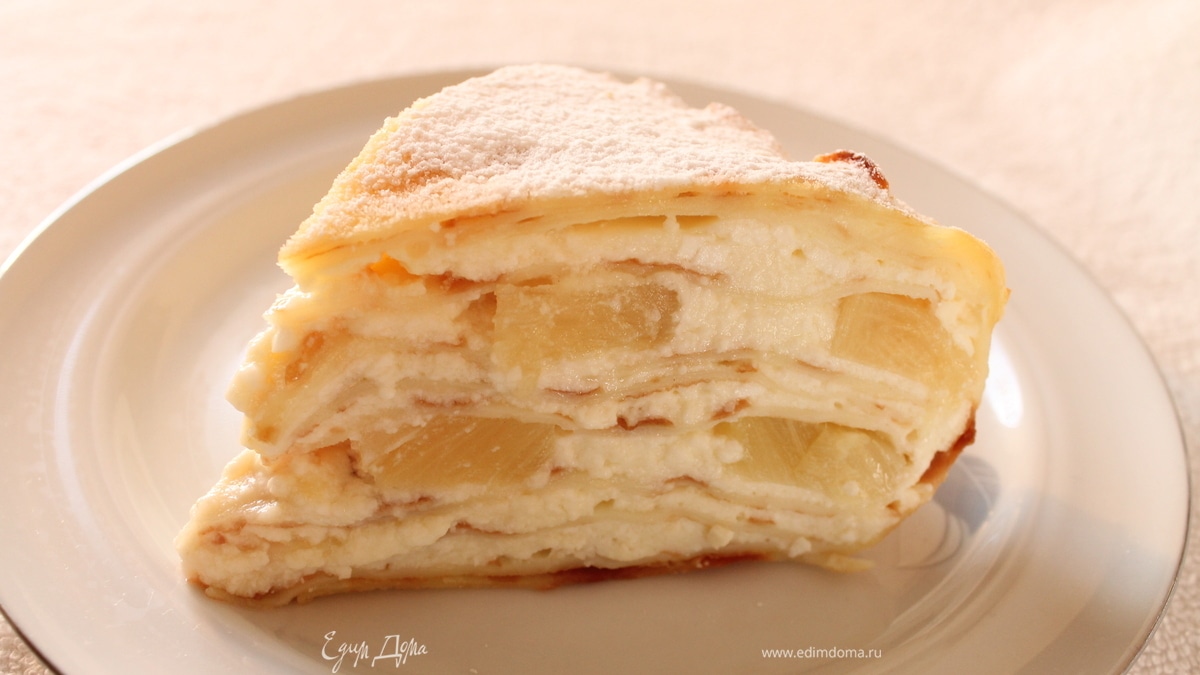 Ананасовый блинный пирог