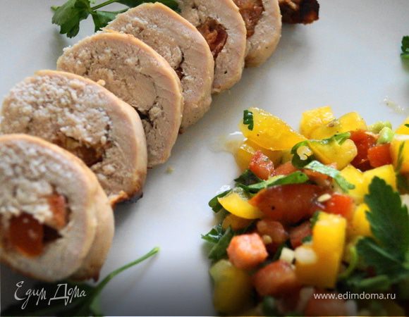 Куриные рулетики с сальсой Куриные рулетики с сальсой