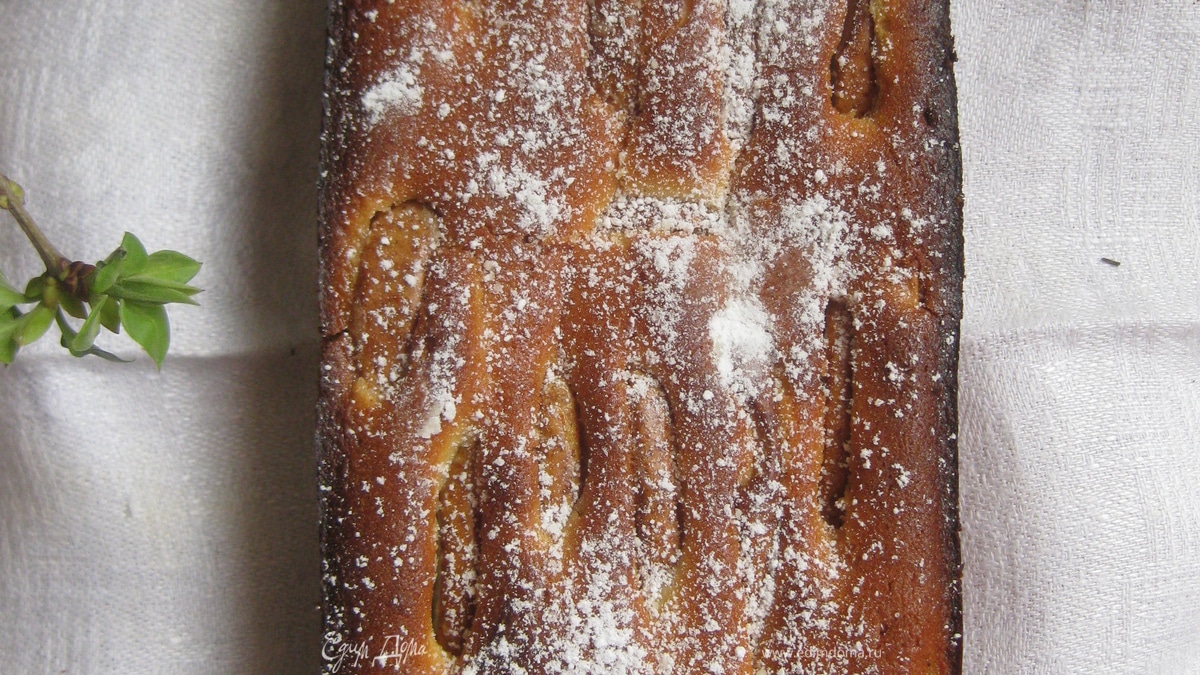 Творожный кекс с грушей