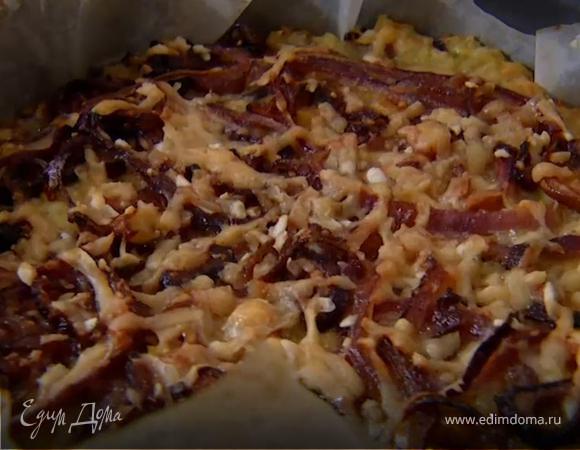 Рисовый тарт с карамелизированным луком, сыром и грецкими орехами Рисовый тарт с карамелизированным луком, сыром и грецкими орехами