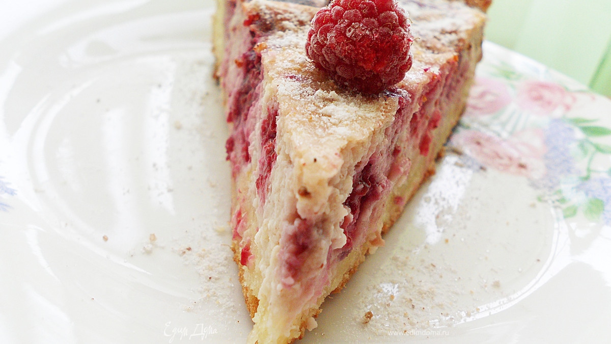 Малиново-творожный пирог для Татьяны S и для любителей творога