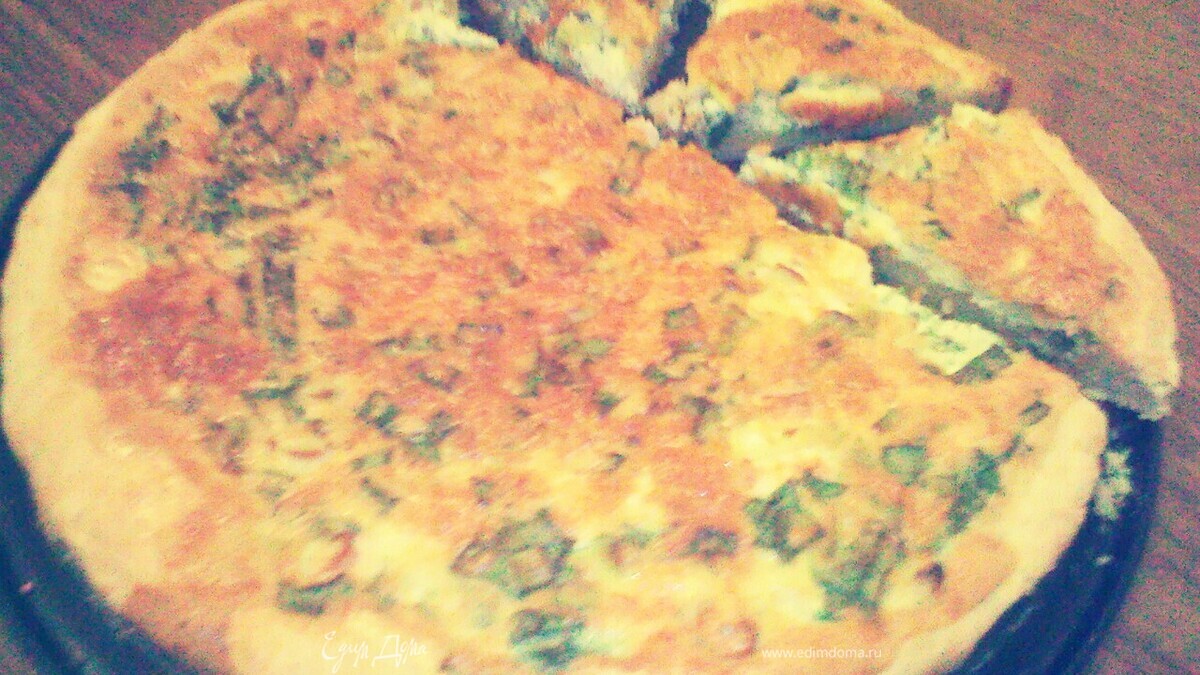 Пирог с зеленым луком и сыром