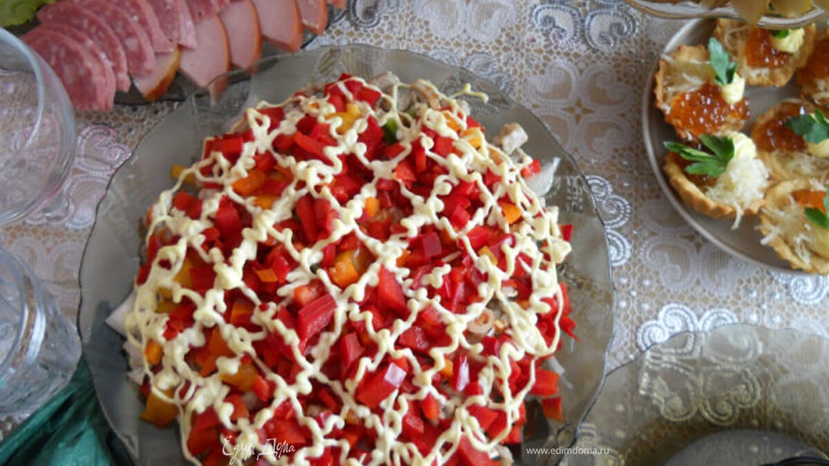салат мясной