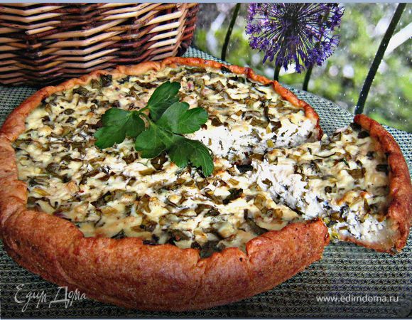 Весенний пирог с зеленью