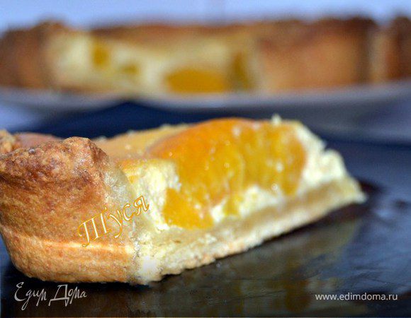 Кростата с рикоттой и персиком