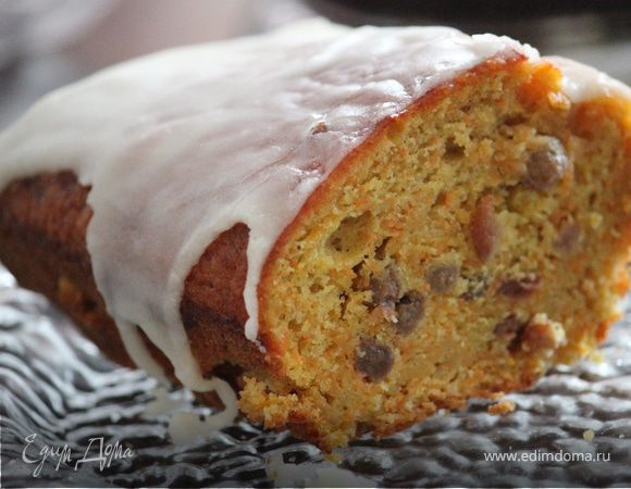 Морковный кекс под лимонной глазурью Морковный кекс под лимонной глазурью