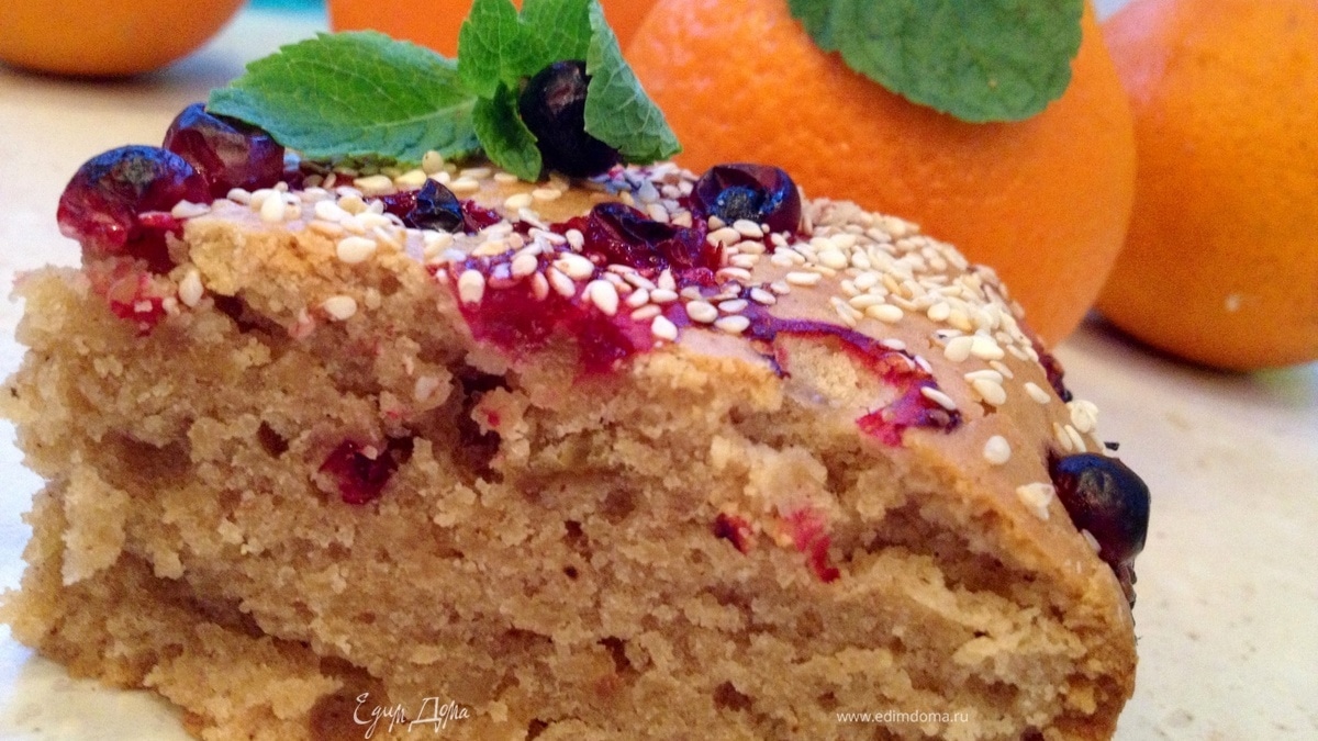 БОГАТЫЙ АПЕЛЬСИНОВЫЙ ПИРОГ (постный)