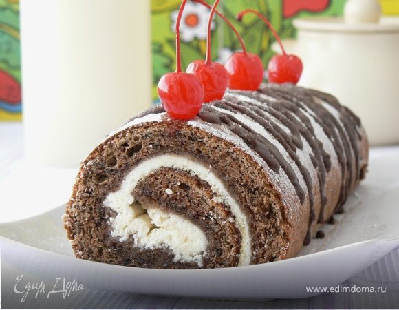 Банановый рулет с творожной начинкой Банановый рулет с творожной начинкой