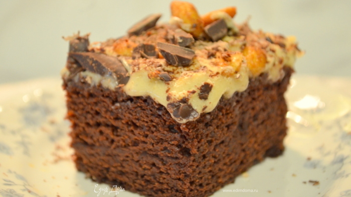 Шоколадный кекс с арахисовым маслом