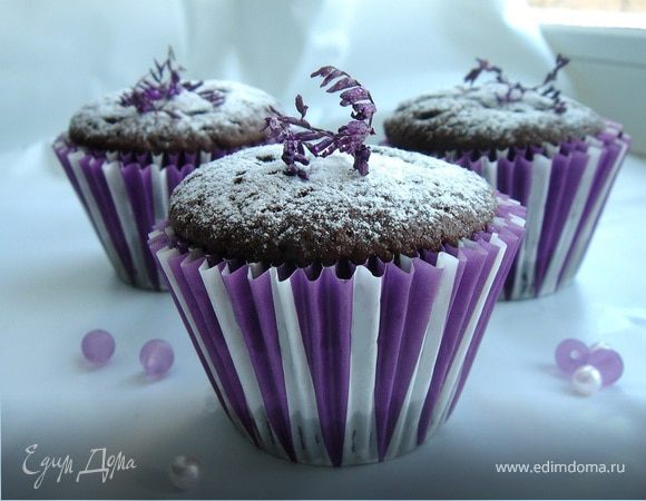 Заварные шоколадные кексы с заварным кремом