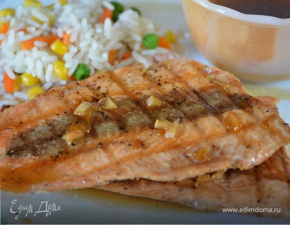 Семга в цитрусовой тройной глазури