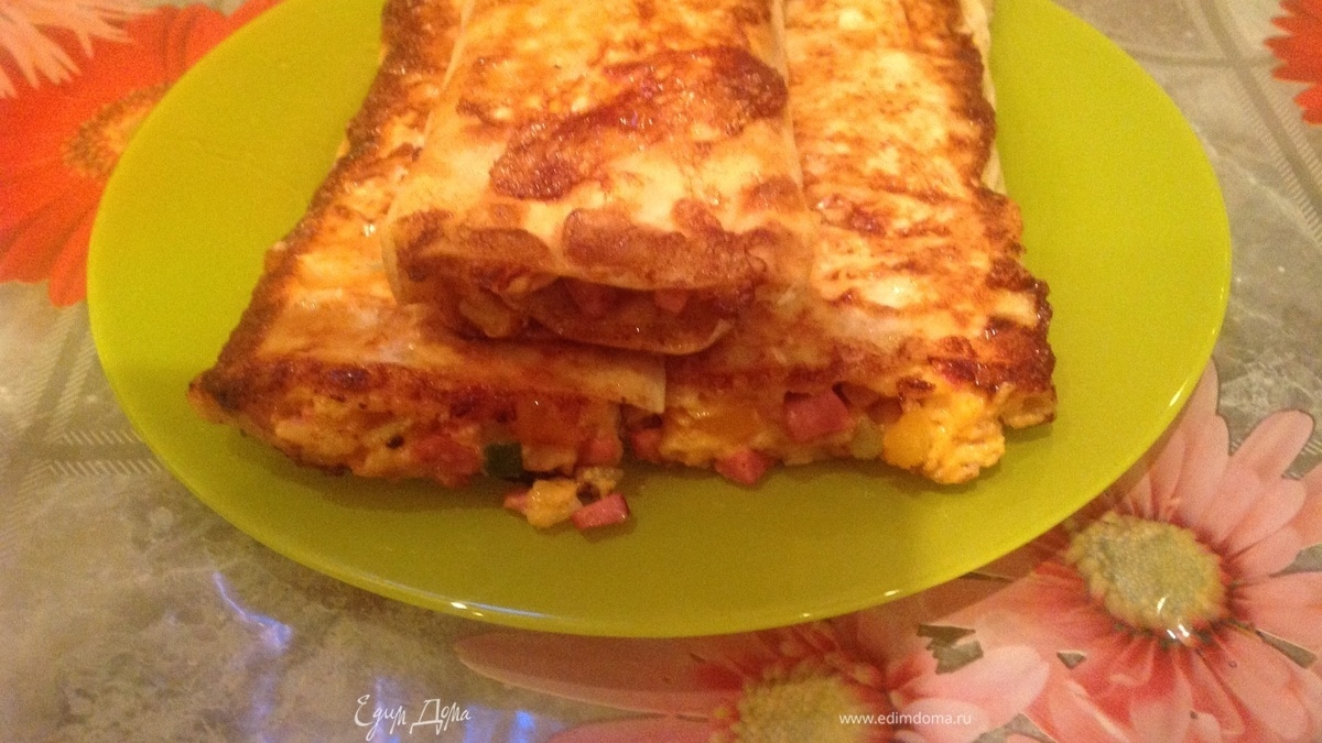 Вкусный рулетик из лаваша