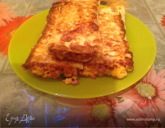 Вкусный рулетик из лаваша 