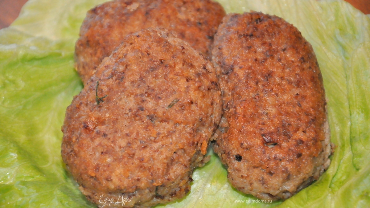 Гречневые зразы с грибами