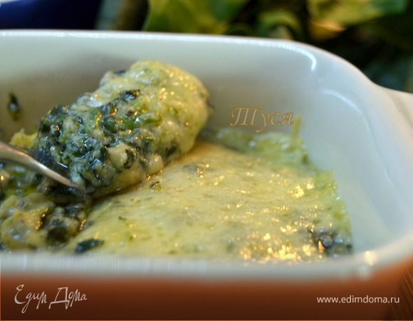 Шпинат, запеченный с сыром