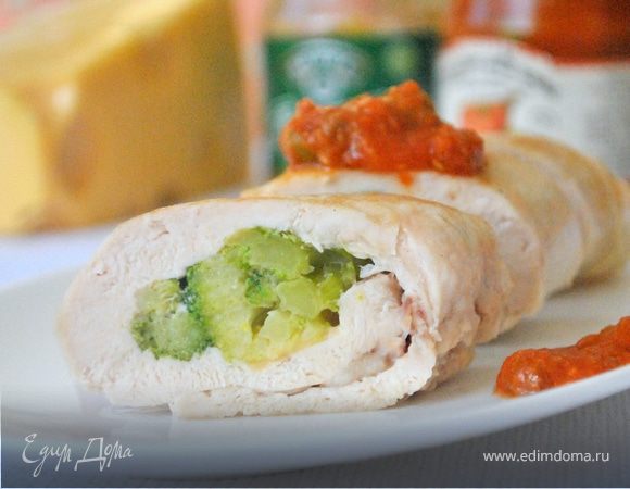 Куриные роллы с брокколи и сыром Куриные роллы с брокколи и сыром