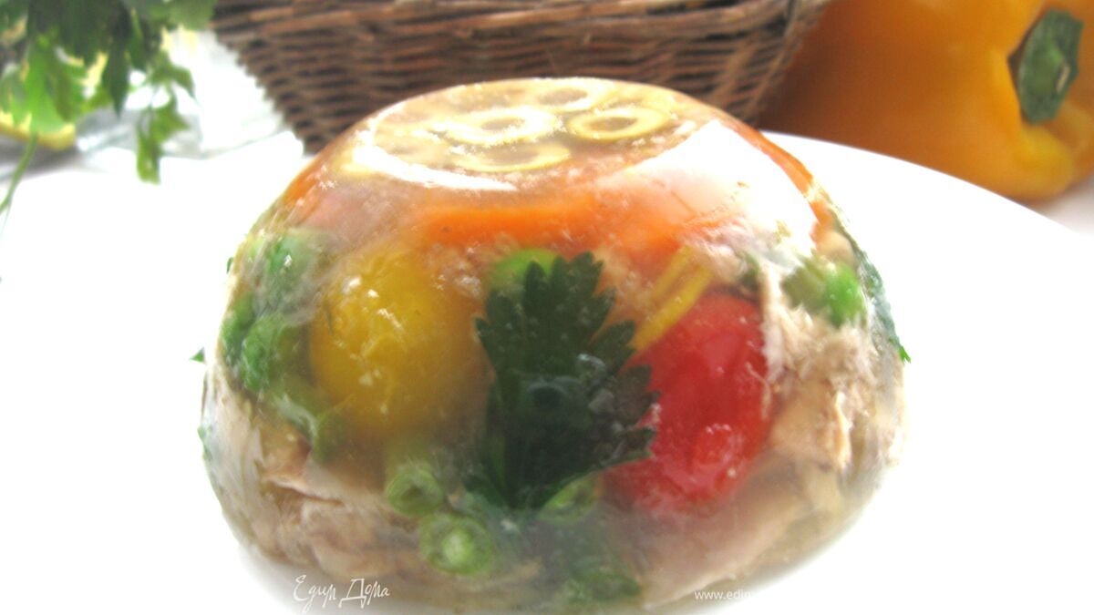 Заливное из курицы без добавления желатина