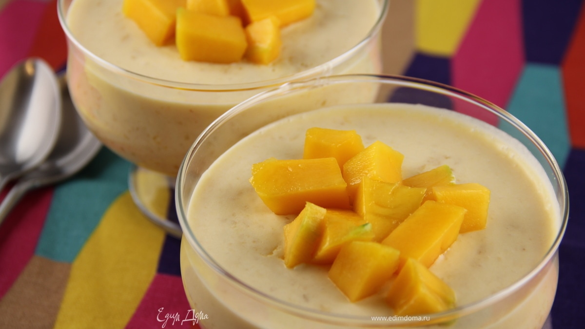 Мусс из манго со сгущенкой