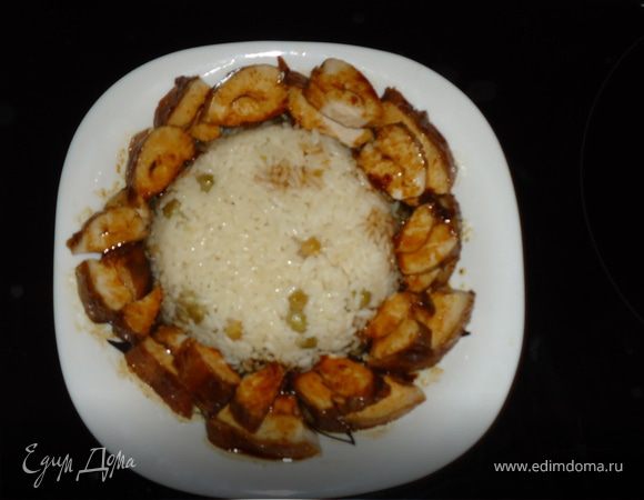 Рис с курицей в кисло-сладком соусе Рис с курицей в кисло-сладком соусе