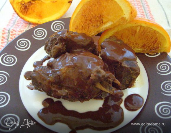 Утка с шоколадно-апельсиновым соусом