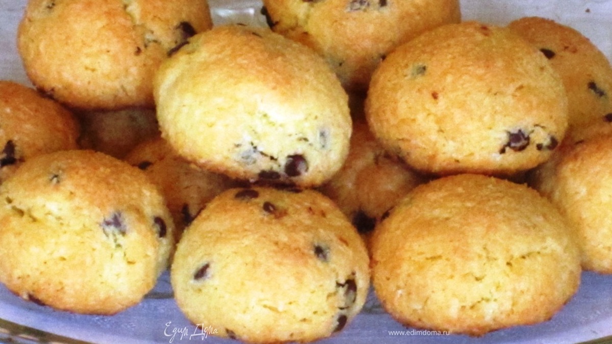 Кокосовое печенье с шоколадными каплями