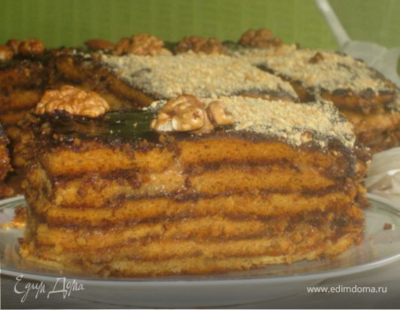 Медовый торт «Ем губами» (без сливочного масла)