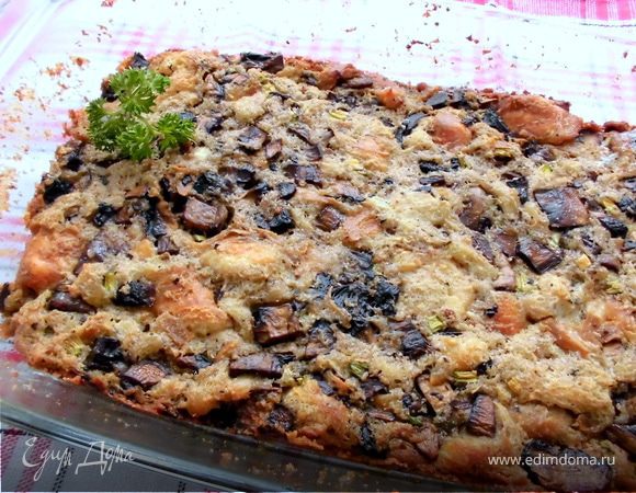 Сытная грибная запеканка