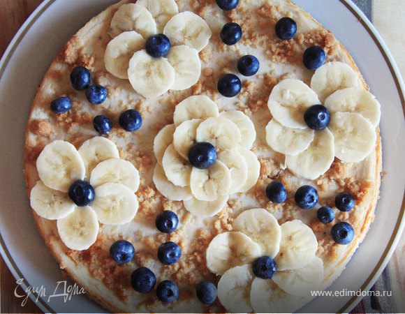 Творожно-банановый торт