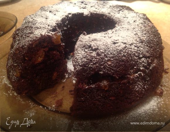 Постная коврижка с миндалем, изюмом и черносливом