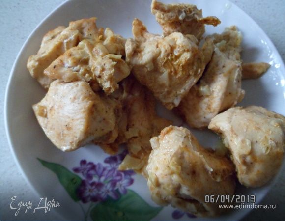 Куриная грудка с чесночком 