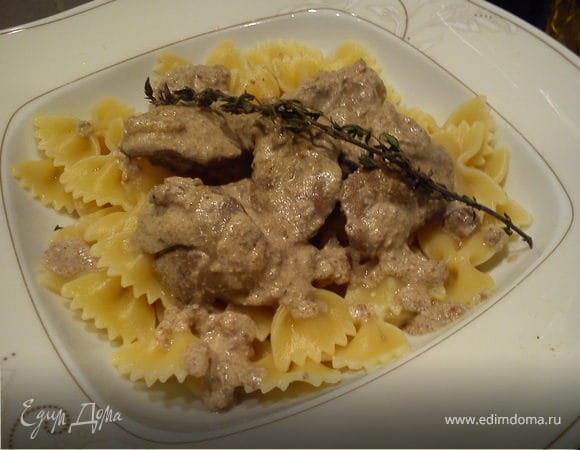 Бантики с куриной печенью