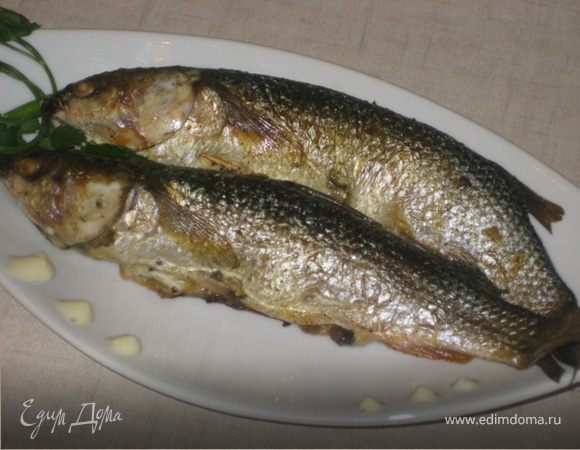 Кефаль, фаршированная грибным жюльеном